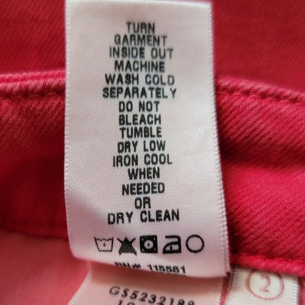 Jen 7 by 7 For All Mankind Red Jean Rolled Cuff Bermuda Shorts - Picture 16 of 16